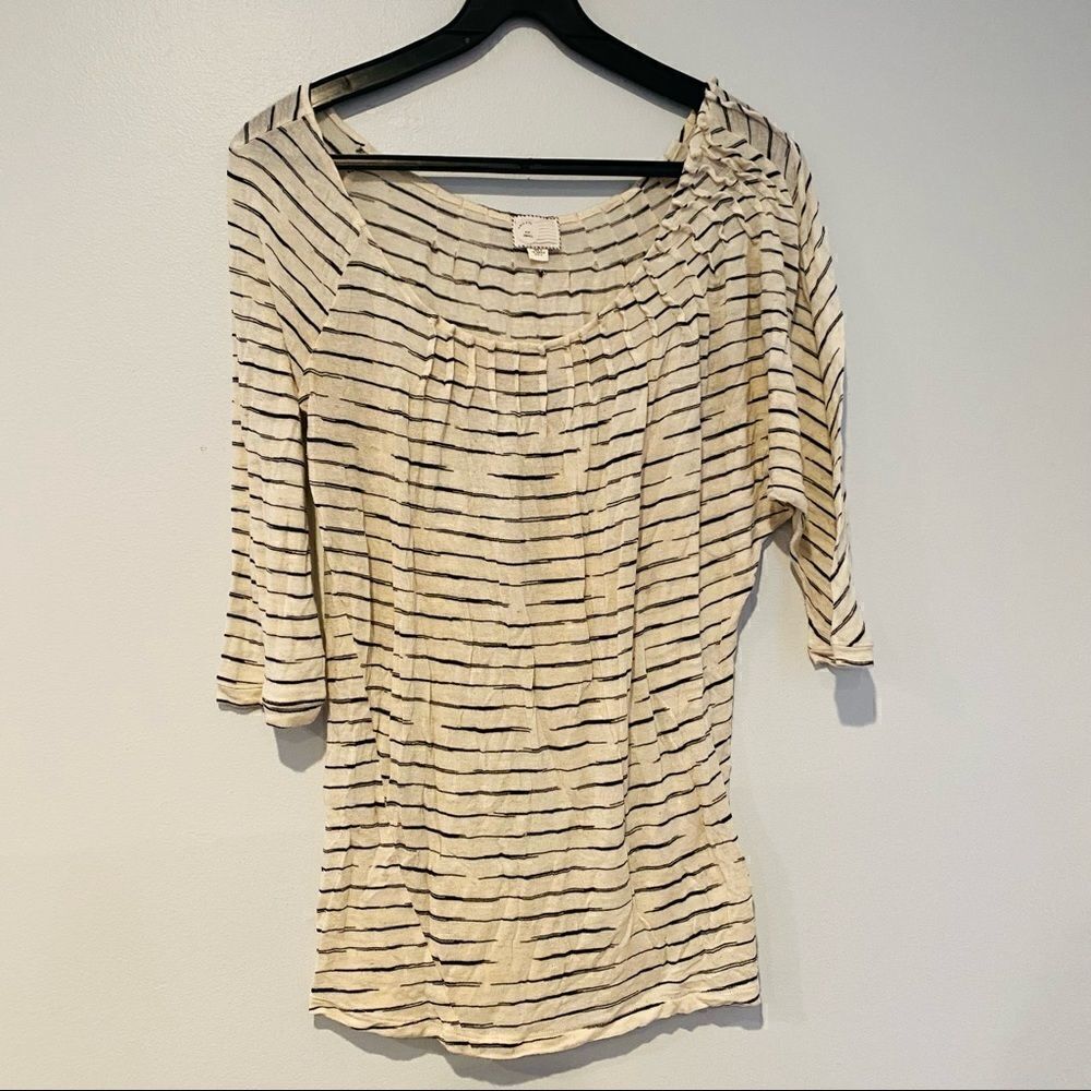 Anthropologie Postmark Soft 3/4 Sleeve Top Size Small